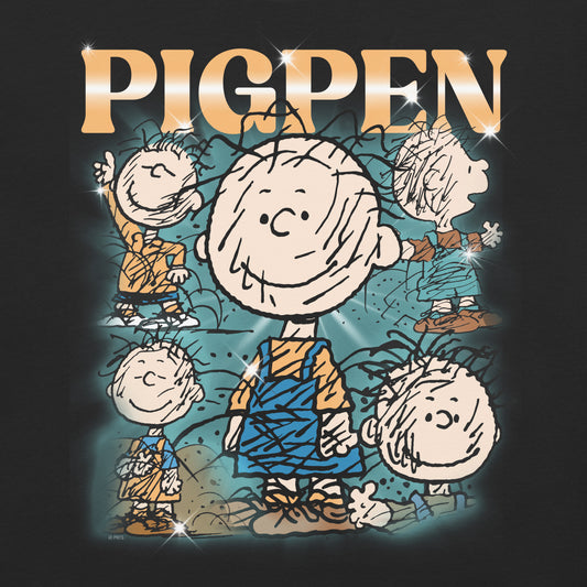 Peanuts Pigpen Heartthrob Garment Dyed T-Shirt front view-4