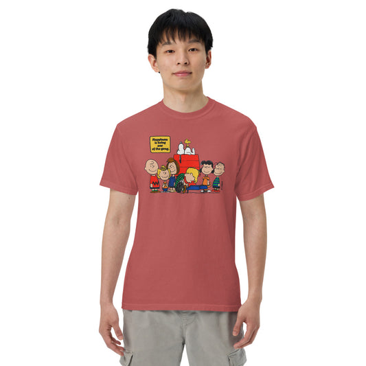 Peanuts Happiness Is Being Part Of The Gang Comfort Colors T-Shirt Crimson-1