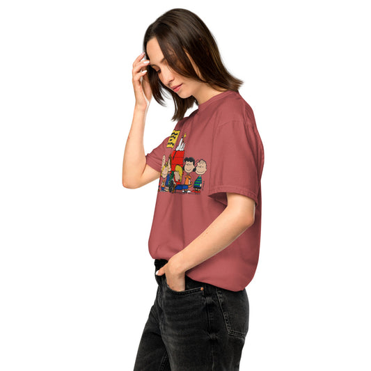 Peanuts Happiness Is Being Part Of The Gang Comfort Colors T-Shirt Crimson-2
