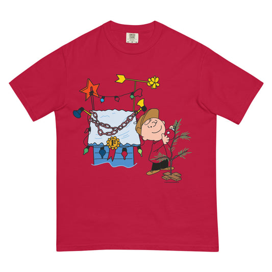Peanuts A Charlie Brown Christmas Comfort Colors T-Shirt Red-0