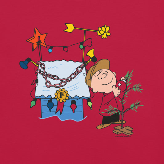 Peanuts A Charlie Brown Christmas Comfort Colors T-Shirt Red-1