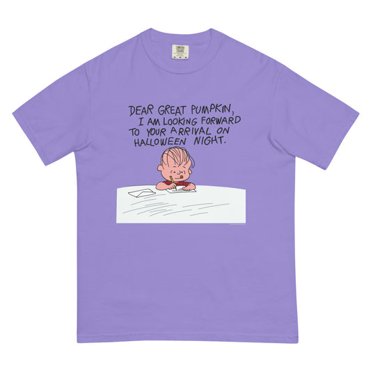 It's the Great Pumpkin, Charlie Brown Dear Great Pumpkin Comfort Colors T-Shirt Violet-0
