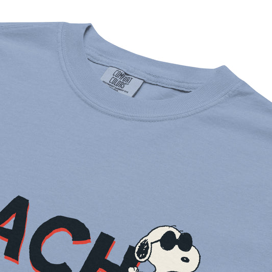 Front view of Peanuts Ready to Teach Heavyweight T-Shirt in White-6