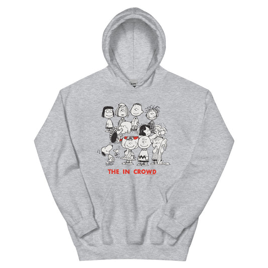Peanuts Gang The In Crowd Hoodie Grey-0