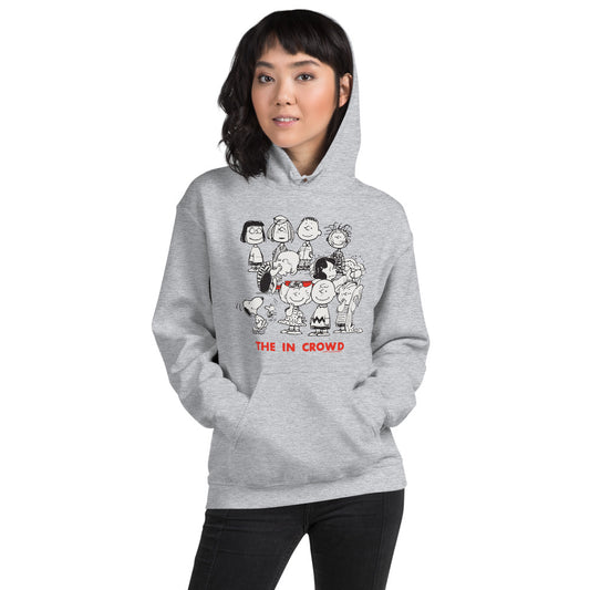 Peanuts Gang The In Crowd Hoodie Grey-1