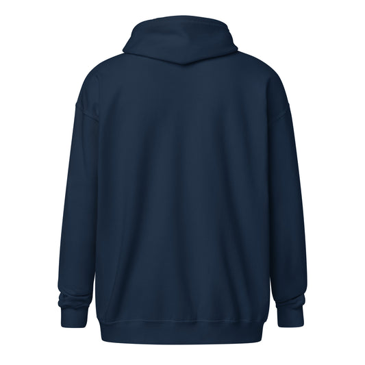Charcoal grey zip hoodie featuring Charlie Brown standing beside his small Christmas tree on the front chest-1