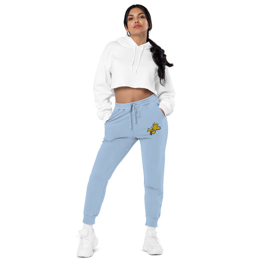 Peanuts Woodstock Embroidered Sweatpants Pigment Light Blue-1