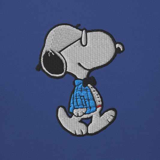 Peanuts Snoopy Smarty Pants Embroidered Crewneck Sweatshirt Team Royal-1
