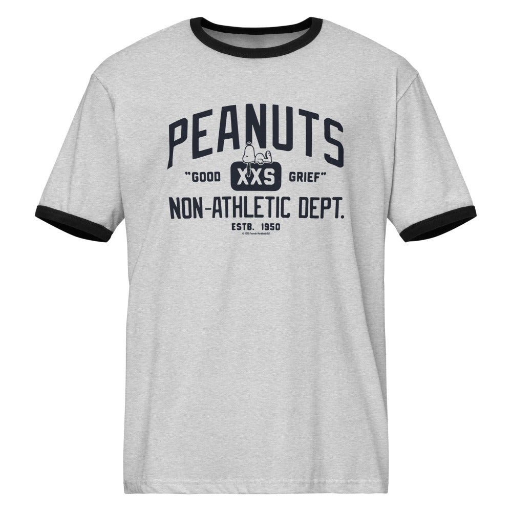 Peanuts Non Athletic Department Ringer T-Shirt Heather Gray / Black