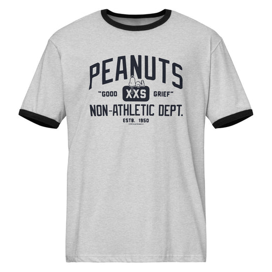 Peanuts Non Athletic Department Ringer T-Shirt Heather Gray / Black-0