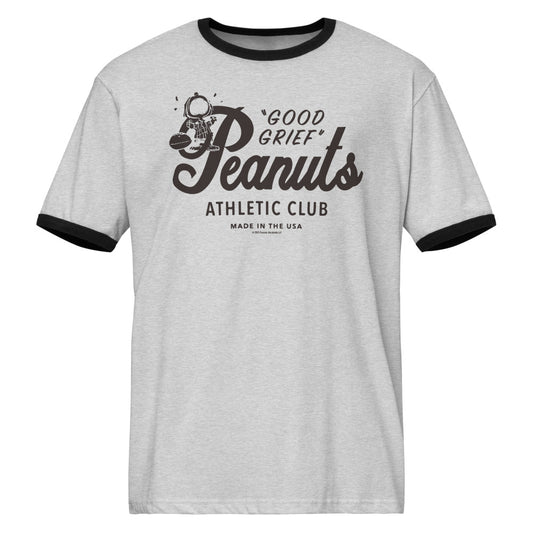 Peanuts Good Grief Ringer T-Shirt Heather Gray / Black-0