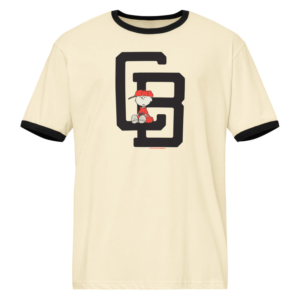 Peanuts Charlie Brown Ringer T-Shirt Natural / Black