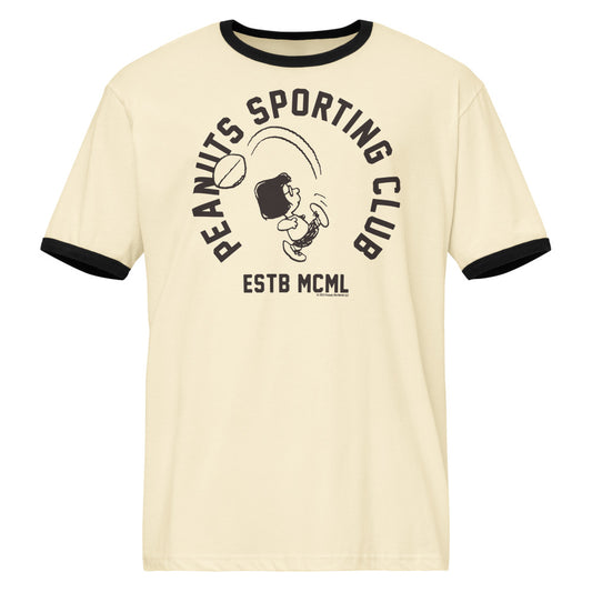 Peanuts Sporting Club Ringer T-Shirt Natural / Black-0