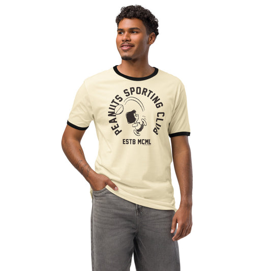 Peanuts Sporting Club Ringer T-Shirt Natural / Black-1