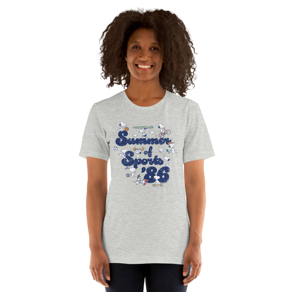 Peanuts Summer Of Sports Adult T-Shirt