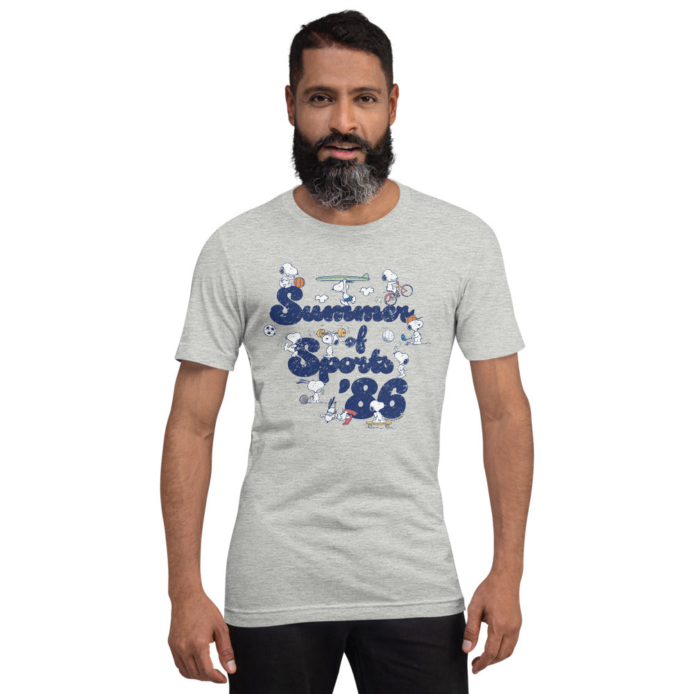 Peanuts Summer Of Sports Adult T-Shirt