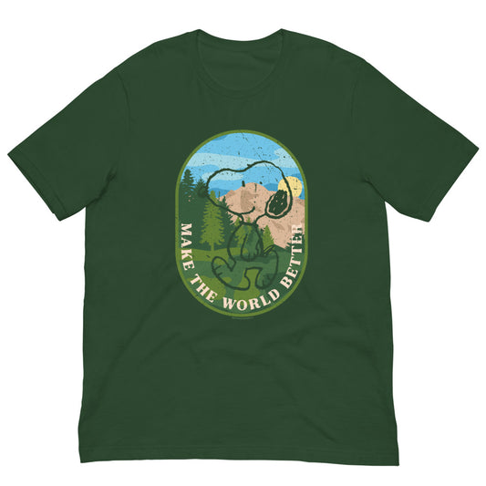 Peanuts Make The World Better Adult Short Sleeve T-Shirt-0