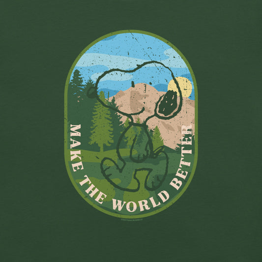 Peanuts Make The World Better Adult Short Sleeve T-Shirt-1