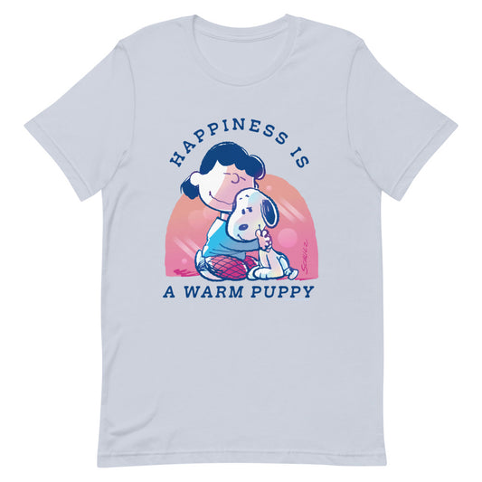 75 Years of Peanuts Happiness Is A Warm Puppy Adult T-Shirt