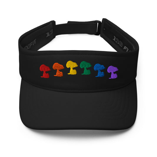 Peanuts Snoopy Rainbow Embroidered Visor Black-0
