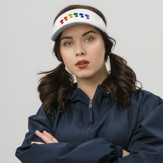 Peanuts Snoopy Rainbow Embroidered Visor Black-4
