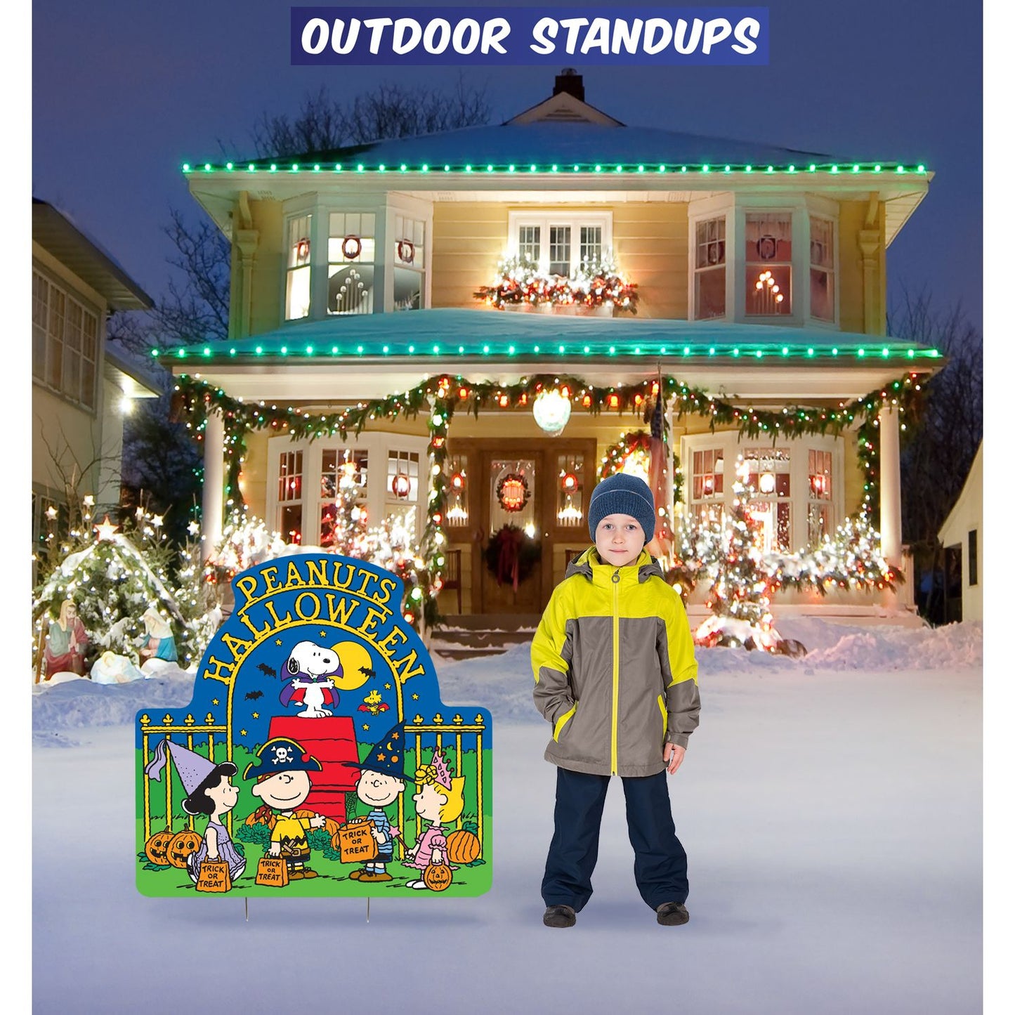 Peanuts Halloween Outdoor Standee Trick or Treat