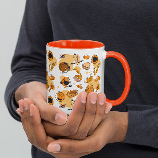 Peanuts Thanksgiving Pattern Two Tone Mug-3