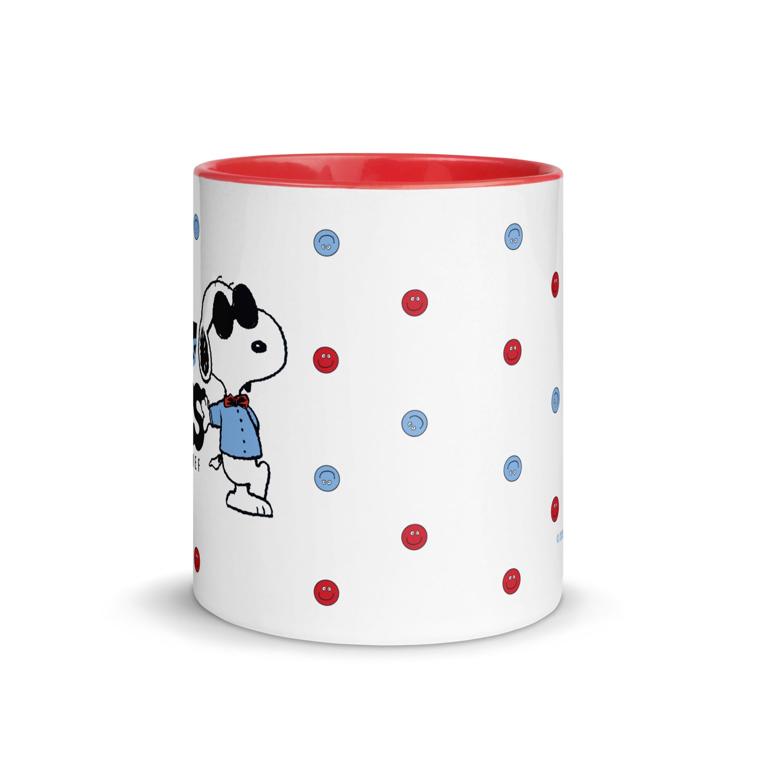 Peanuts Teacher's Vibes Two-Tone Ceramic Coffee Mug with colored handle and rim
