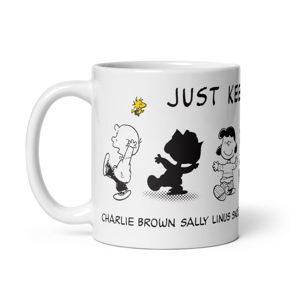 Peanuts Just keep Dancing White Mug