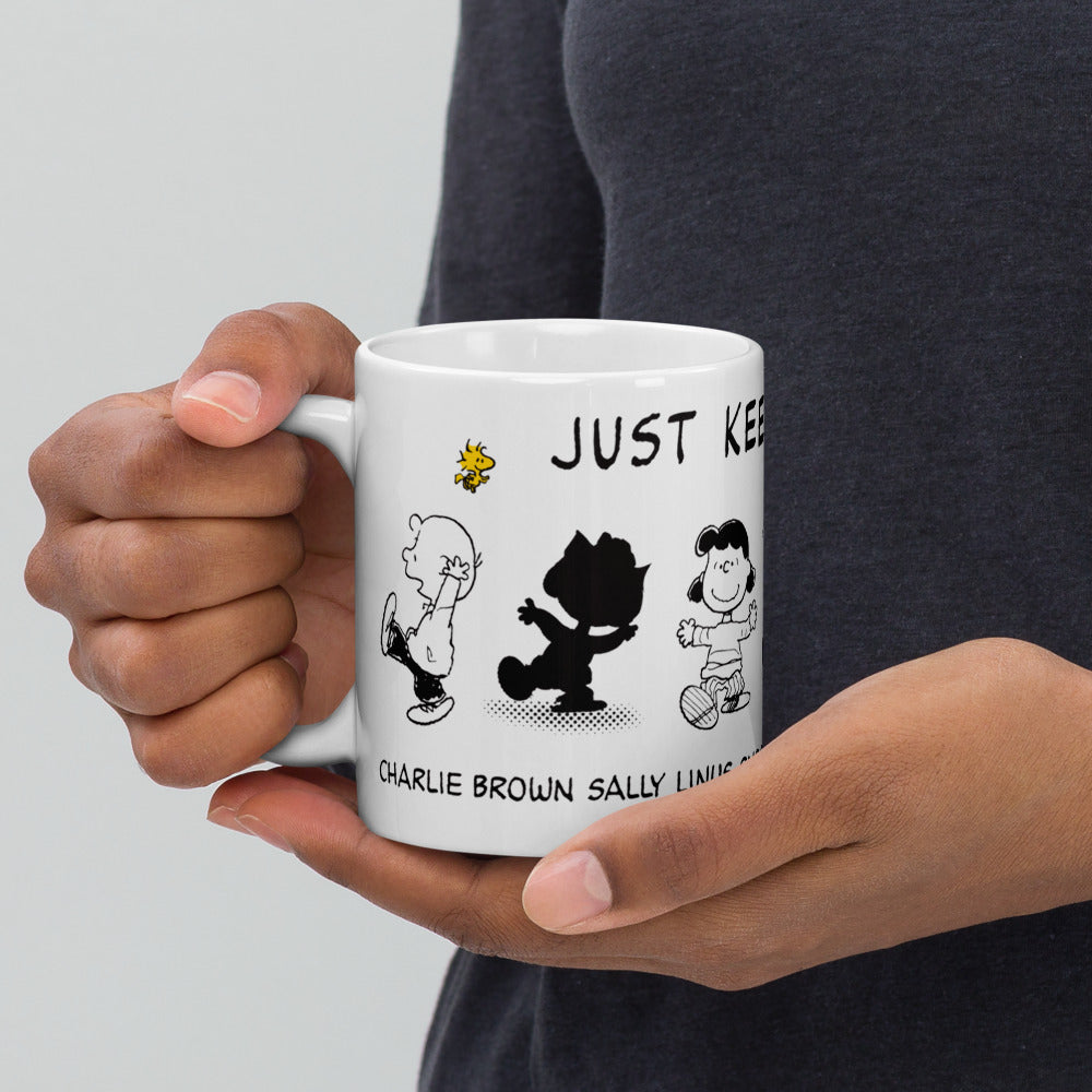 Peanuts Just keep Dancing White Mug