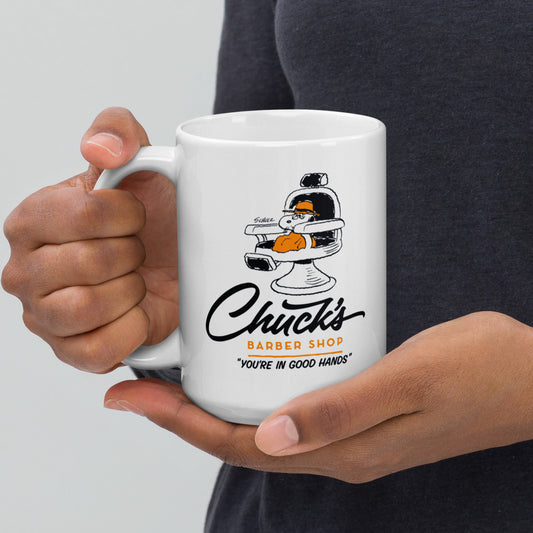 Chuck's Barber Shop White Mug-9