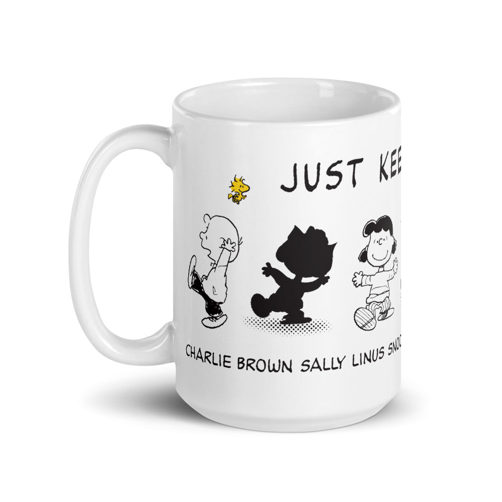 Peanuts Just keep Dancing White Mug