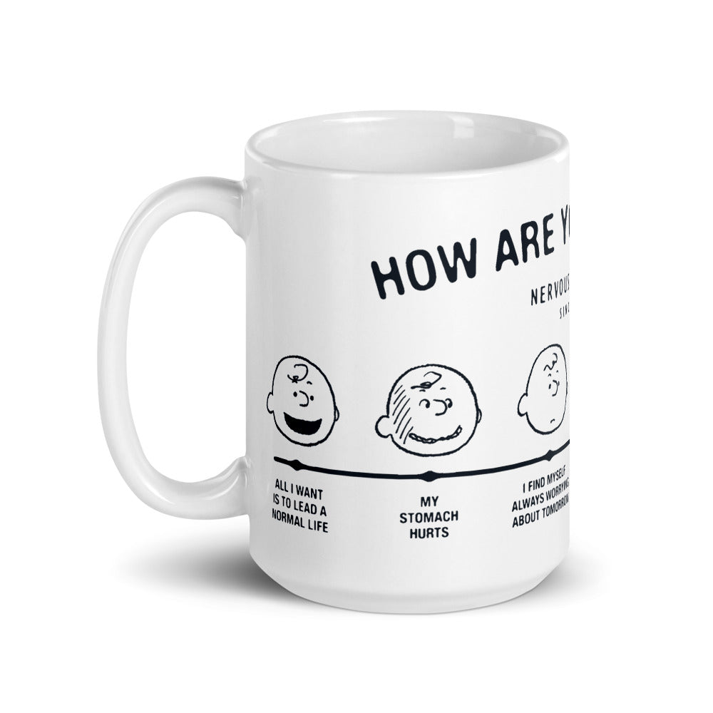 Peanuts Charlie Brown How Are You Feeling Mug  15 oz