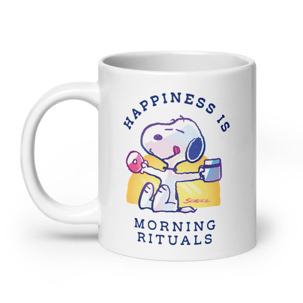 75 Years of Peanuts Happiness Is Morning Rituals White Mug