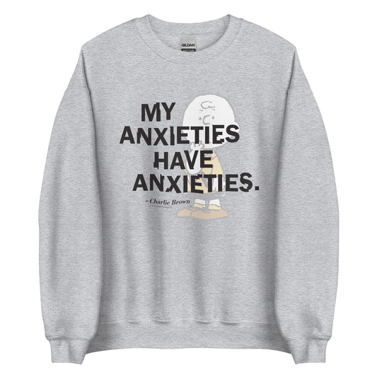 Charlie Brown My Anxieties Have Anxieties Adult Sweatshirt-1