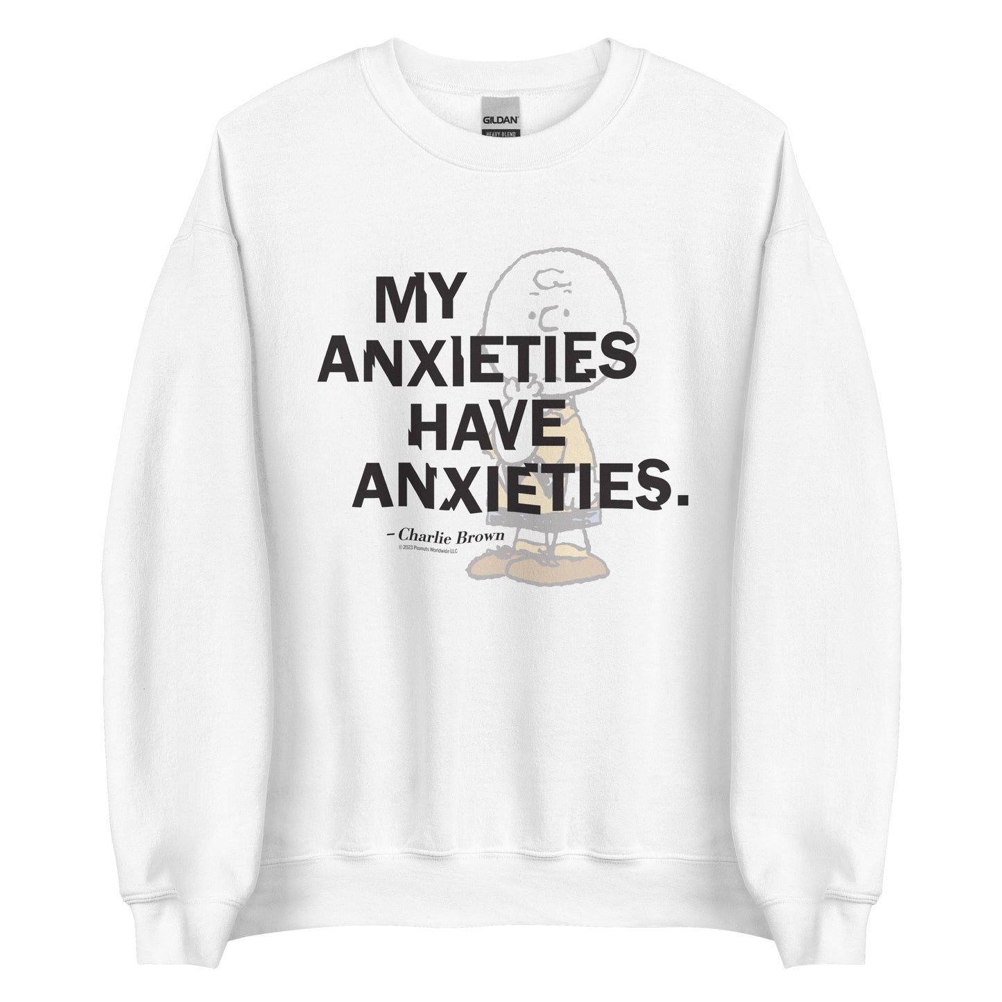 Charlie Brown My Anxieties Have Anxieties Adult Sweatshirt