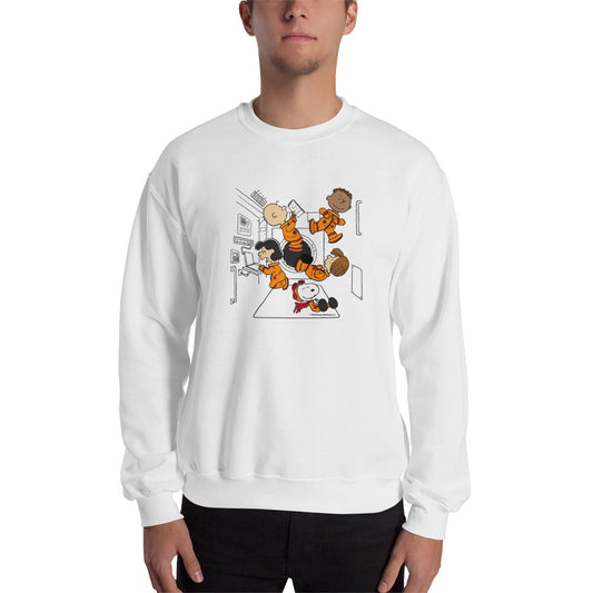Peanuts Gang Space Adult Sweatshirt-4