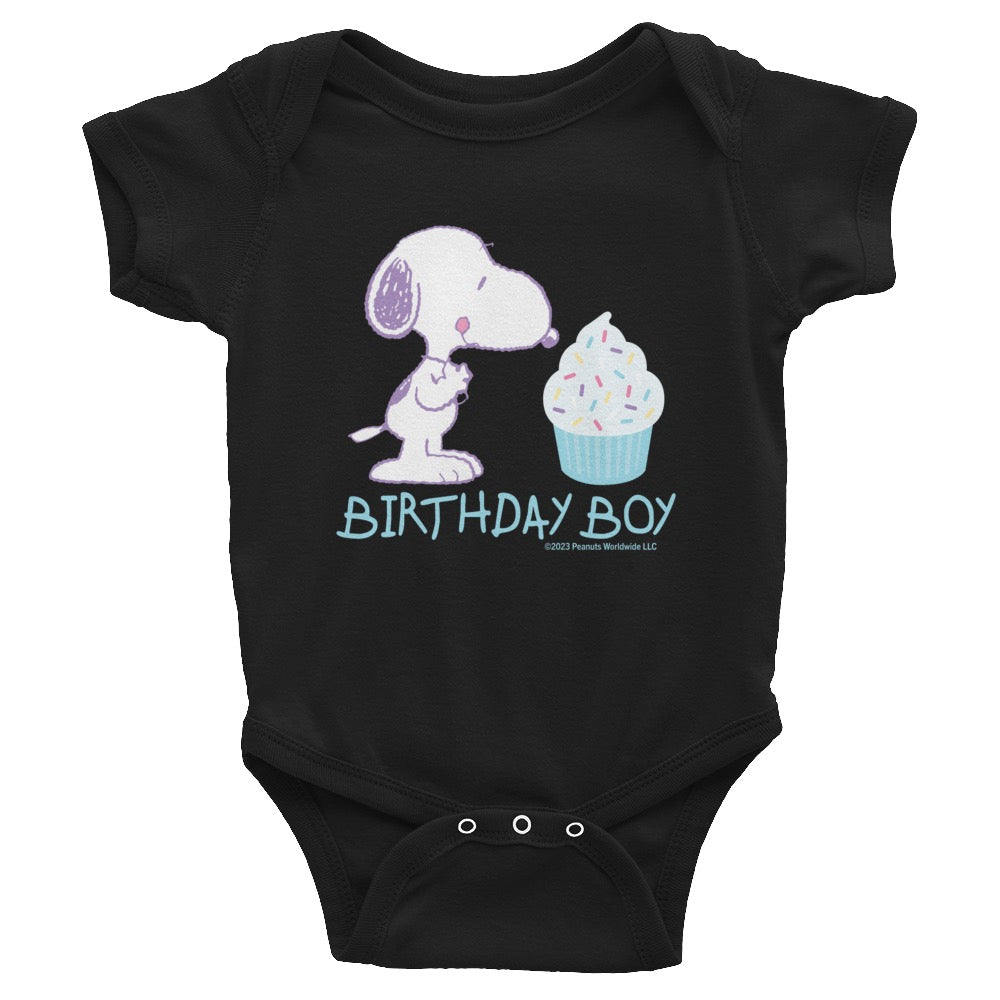Snoopy Birthday Boy Baby Bodysuit