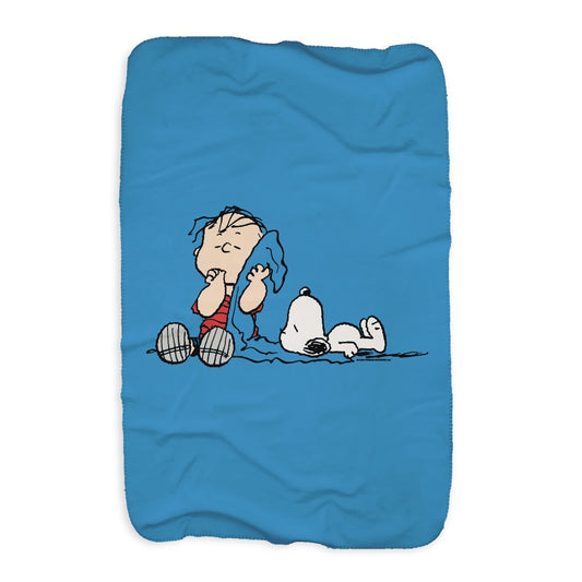 Linus & Snoopy Blanket Sherpa Blanket-4