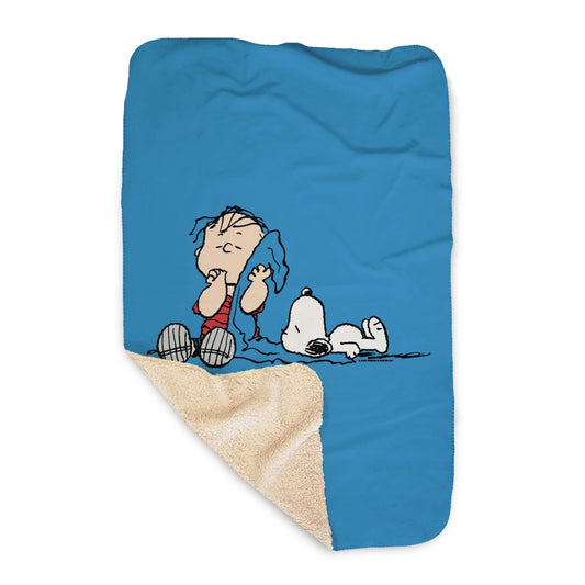 Linus & Snoopy Blanket Sherpa Blanket-5