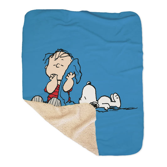Linus & Snoopy Blanket Sherpa Blanket-3