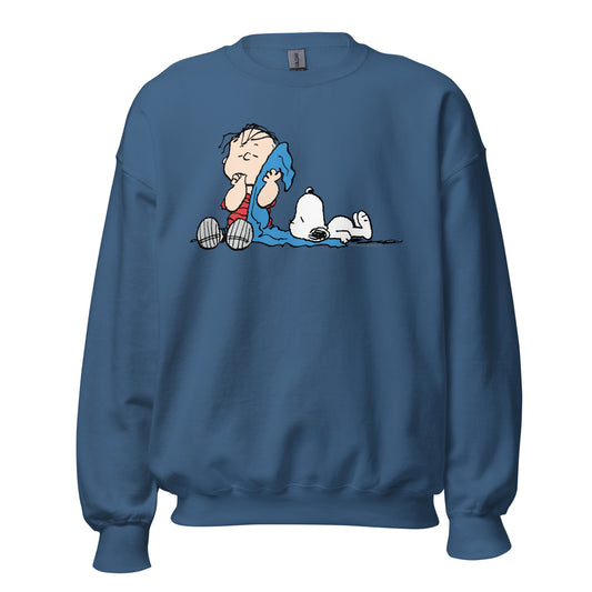 Linus & Snoopy Blanket Adult Sweatshirt-0