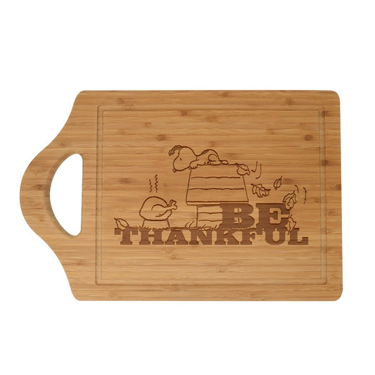 Snoopy Be Thankful Laser Engraved Cutting Board-0