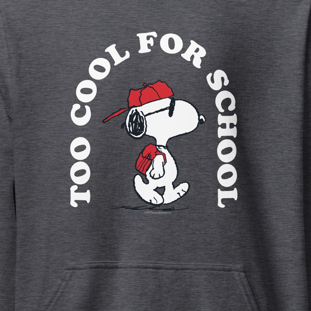Snoopy Too Cool For School Adult Hoodie