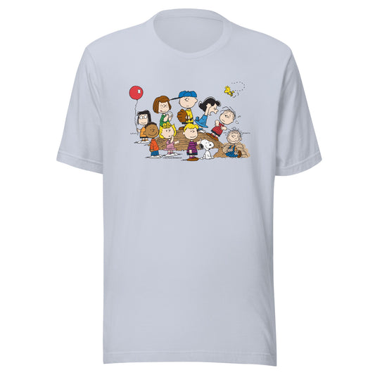 Peanuts Gang Baseball Mound Adult T-Shirt-0