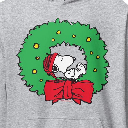 Snoopy Christmas Wreath Adult Hoodie-1