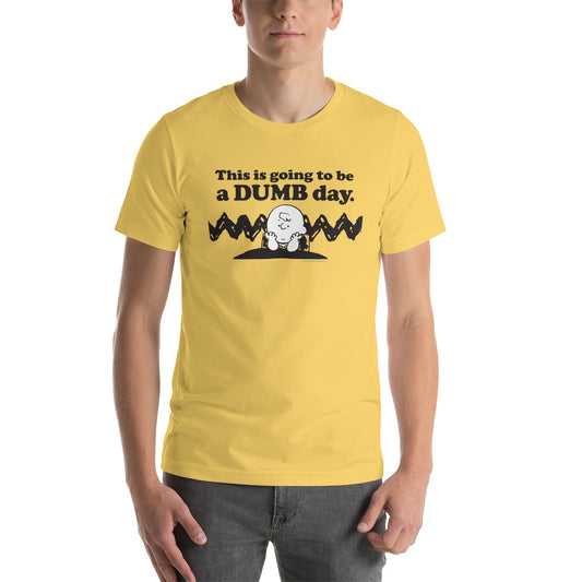 Charlie Brown Dumb Day Adult T-Shirt-2