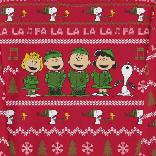 Peanuts Gang Holiday Knitted AOP Adult Sweatshirt-1