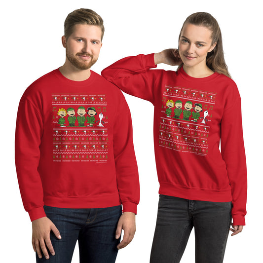 Peanuts Gang Holiday Knitted Adult Sweatshirt-2