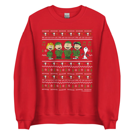 Peanuts Gang Holiday Knitted Adult Sweatshirt-0